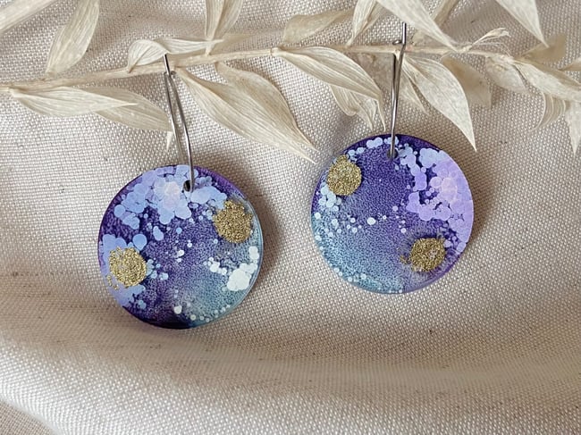 Mini Lunar Hoops - Purple & Gold