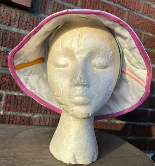 “Fleur De Lis” Quilt Bucket Hat, 23.25”