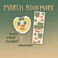 Image 1 of Monthly Bookmark & Sticker Club *MARCH*