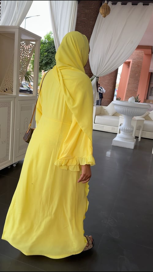 Image of Nova Kaftan Dress Orange/Yellow