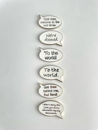 Image 1 of Good Omens Speech Bubble pins