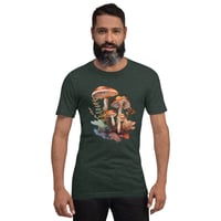 Image 25 of Colorful Watercolor Mycology Inspired Orange Mushroom Unisex t-shirt