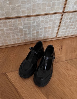 P METAL BLACK MARY JANE