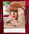 Red(taylor's version) album cover drawing 