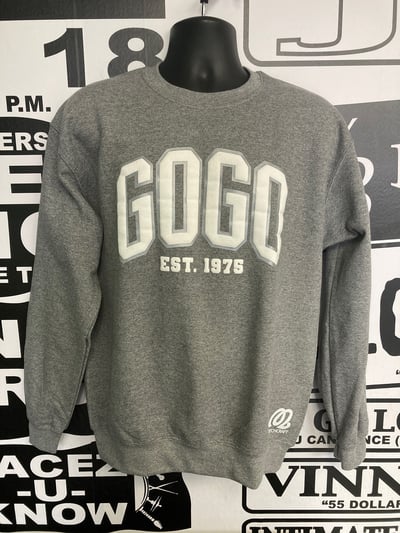Image of Grey "GOGO Est. 1975" Crewneck Sweatshirt by Mitchcraft