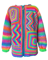 Image 1 of Psychedelic crochet cardigan