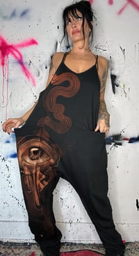 Image 3 of “EARTH ANGEL” CUSTOM BLEACH PAINTED OVERSIZED ROMPER SMALL