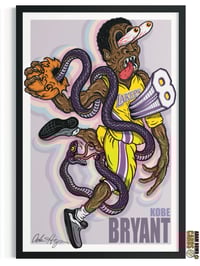 Image 1 of KOBE BRYANT “black mamba” Creature Feature 11x17inch Print