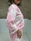 Pyjama femme - Toile de Jouy rose jambes longues