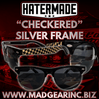Image 1 of Checkered Silver Frame Sunglasses 