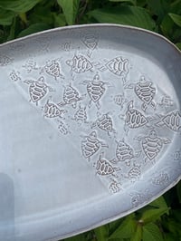 Image 3 of Turtle Debossed Decorated Oval Plate