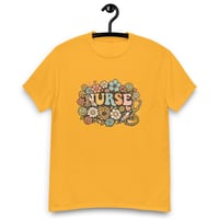 Image 10 of Unisex classic tee, Nurse Retro T-Shirt | Vintage Floral Nurse Graphic Tee