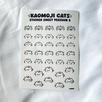 Image 2 of Kaomoji Cats V2 Sticker Sheet
