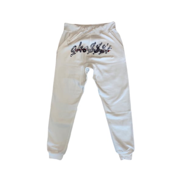 Image of Ghost $$$ Sweatpants in White/Diamond 