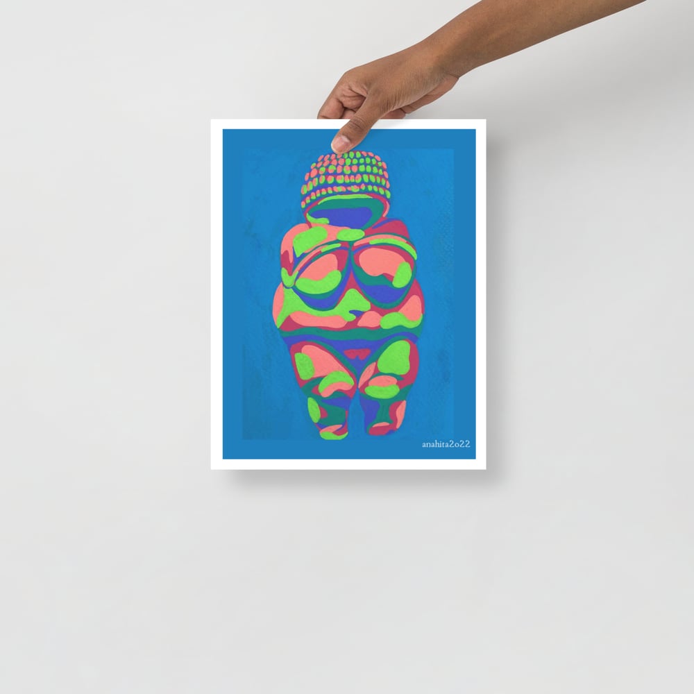 Image of Neon Willendorf Poster Print