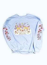 Image 1 of Smooching Reindeer Crewneck
