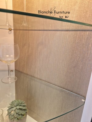 Image of Double Corner Drinks Cabinet in white with Light and Lining