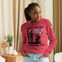 Image 1 of WAR Stronger Together Hand Up Hooded long-sleeve tee