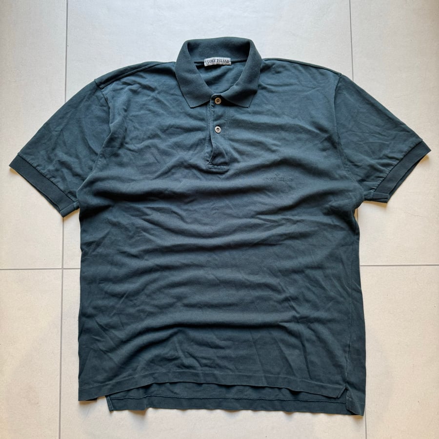 Image of 1980s Stone Island Polo Shirt, Size XL 