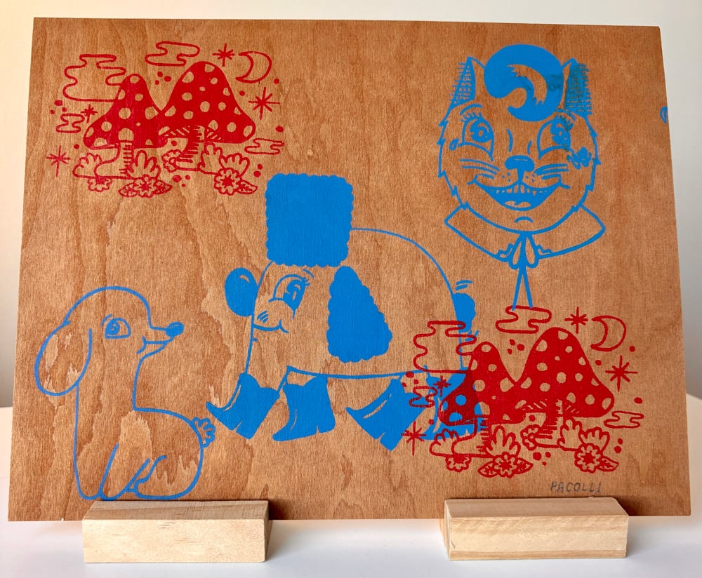 Image of Poodle with Cowboy Boots print