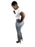 Split Leg Denim Jeans Image 4