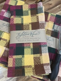 Image 1 of 100% cotton Handwoven Kichen towels “Colors of Autumn”. (Set of 2) 