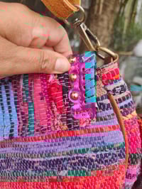 Image 9 of FRILL MINI body cross Sari bag with ruffles - detachable strap eye