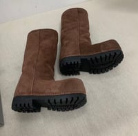 Image 1 of UNISEX TEDDY DARK BROWN  BOOTS