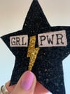 GRL PWR Glitter Badge