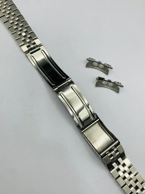 Image of 19mm Seiko curved lugs stainless steel gents watch strap,New.(MU-14)