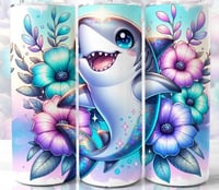 cute shark 20oz subliamtion tumbler
