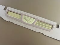 Image 1 of 1962-1964 IMPALA HT/CONV ALL GOLD TRUNK WALL PANEL UNWRAPPED WITH LED IMPALA LOGO/GRILLES