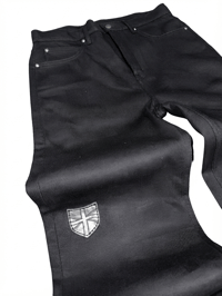 Image 2 of SILVER LEATHER SHIELD SIGNATURE DENIM