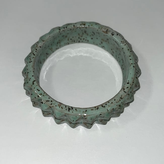 Mint Chocolate Studded Bracelet - 7.25 in Inner Circumference