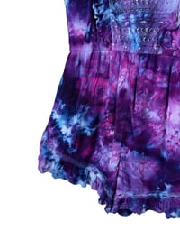 Image 4 of ♻️ UPCYCLED S American Eagle Romper in Purple Haze Ice Dye