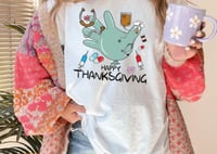 Image 1 of Healthcare Thanksgiving shirt