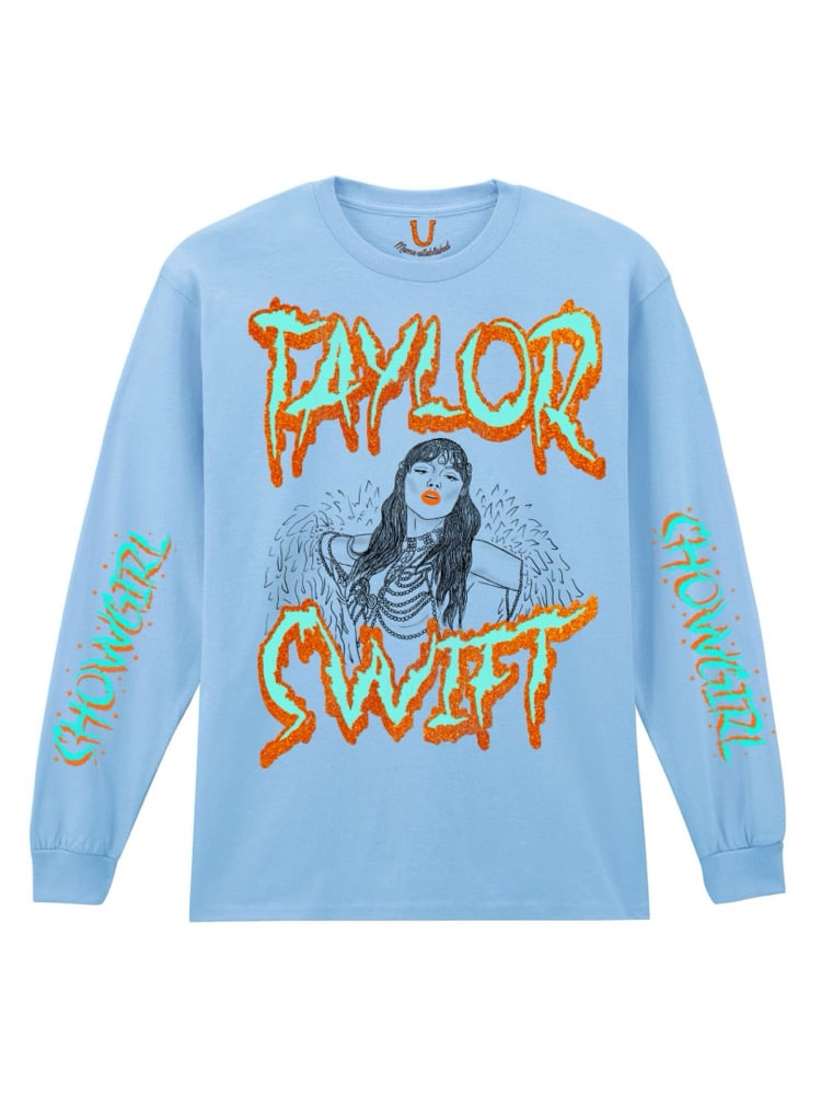 Image of Taylor Swift showgirl graphic long sleeve tee