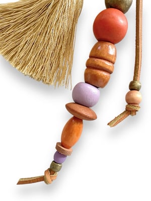 Image of BEAD & TASSEL BAG CHARM #6