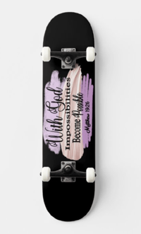 Image 3 of With God all things are possible 7 3/4" Skateboard 