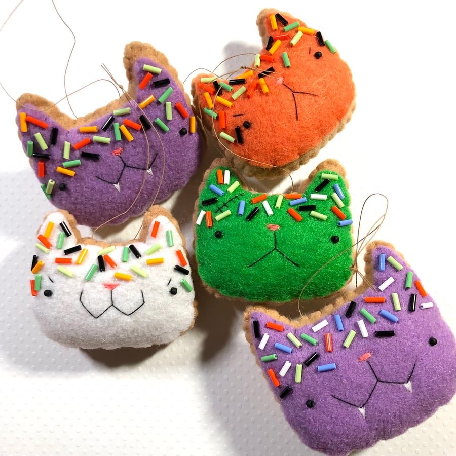 Image of halloween cat donuts