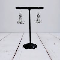 Image 4 of Glow-in-the Dark Lotus Flower Earrings