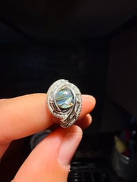 Image 2 of Abalone shell sterling silver ring