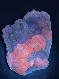 Image 2 of Druzy Quartz With UV Calcite Specimen #2550