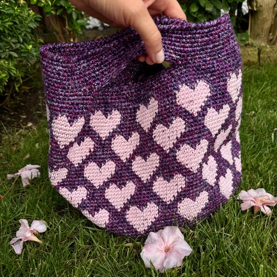 Image of SECCHIELLO CUORI CROCHET