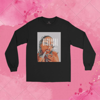 Image 2 of Biblical Baddie ™ : Lip Liner’ Graphic Tee Long Sleeve