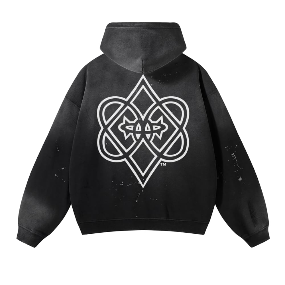 Image of SMYHF “ETERNAL HEARTS” Distressed Painters Hoodie