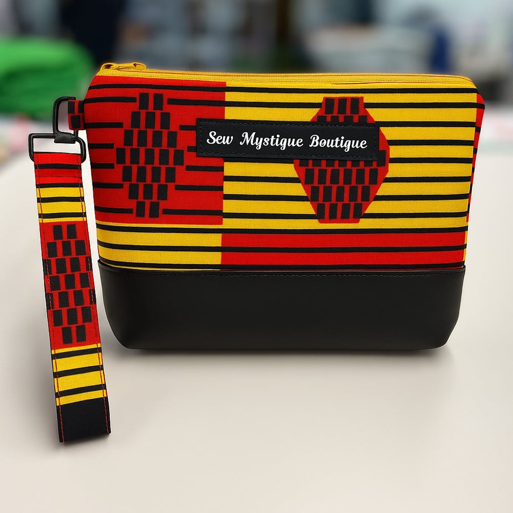 Image of  Wristlet Bag with Vinyl Bottom 
