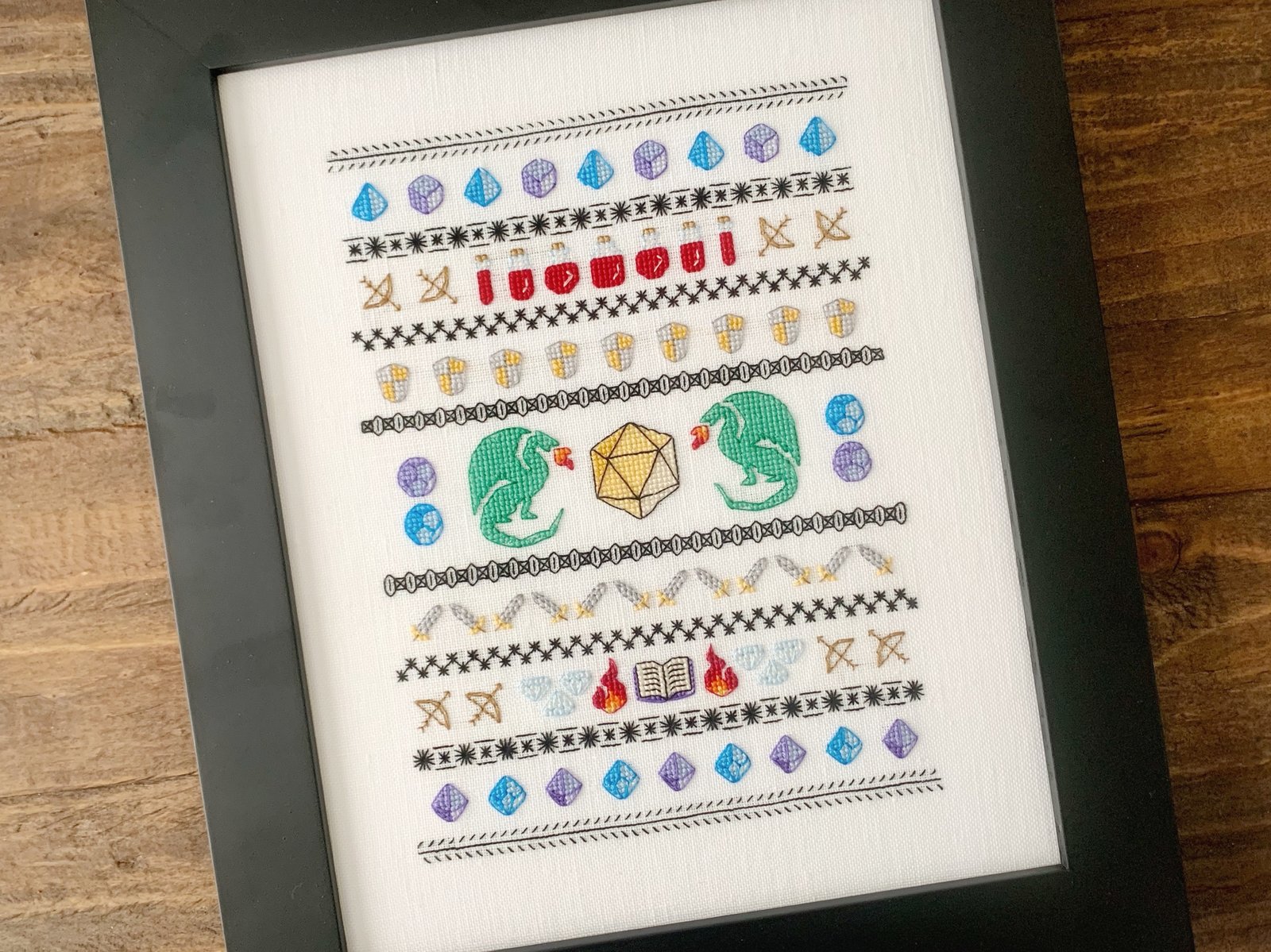 Dungeons and Dragons Wizard Fantasy D&D Counted Cross Stitch