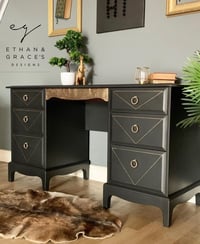 Image 2 of Black & mahogany desk ( any colour available)