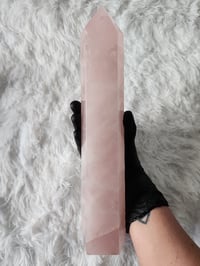 Image 9 of 12" Large Rose Quartz Crystal Towers - 6 Styles